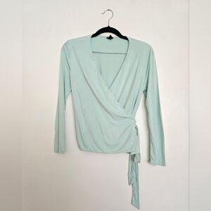 J. Crew Knit Long Sleeve Wrap Top